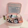 thumbnail image 5 of Bolsa de maquillaje de viaje, caja de maquillaje, organizador, bolsa de almacenamiento portátil, cepillo de cosméticos, 5 of 5