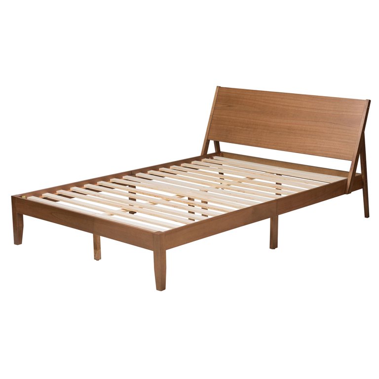 すのこベッド Bryan Motoyuki Baxton Studio Mid-Century Modern Walnut Wood Queen Headboard