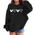 thumbnail image 4 of XIAOCHA WoMen's Valentines Heart-Print Hoodie Oversized Long-Sleeve Pullover top Soft Comfortable Holiday Casual hoodies, 4 of 4