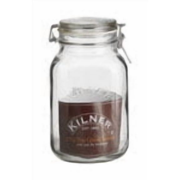 Kilner Square Clip Top Jar - 2ltr Preservation & Storage Jar with Cliptop Lid