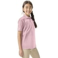 thumbnail image 5 of Classroom School Uniforms Adult Short Sleeve Pique Polo CR832X, M, Pink, 5 of 7