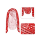 thumbnail image 3 of 3 Piezas de Bufanda Gorro Bandana Unisex Lab.G Negro, Rojo, Blanco, 3 of 5