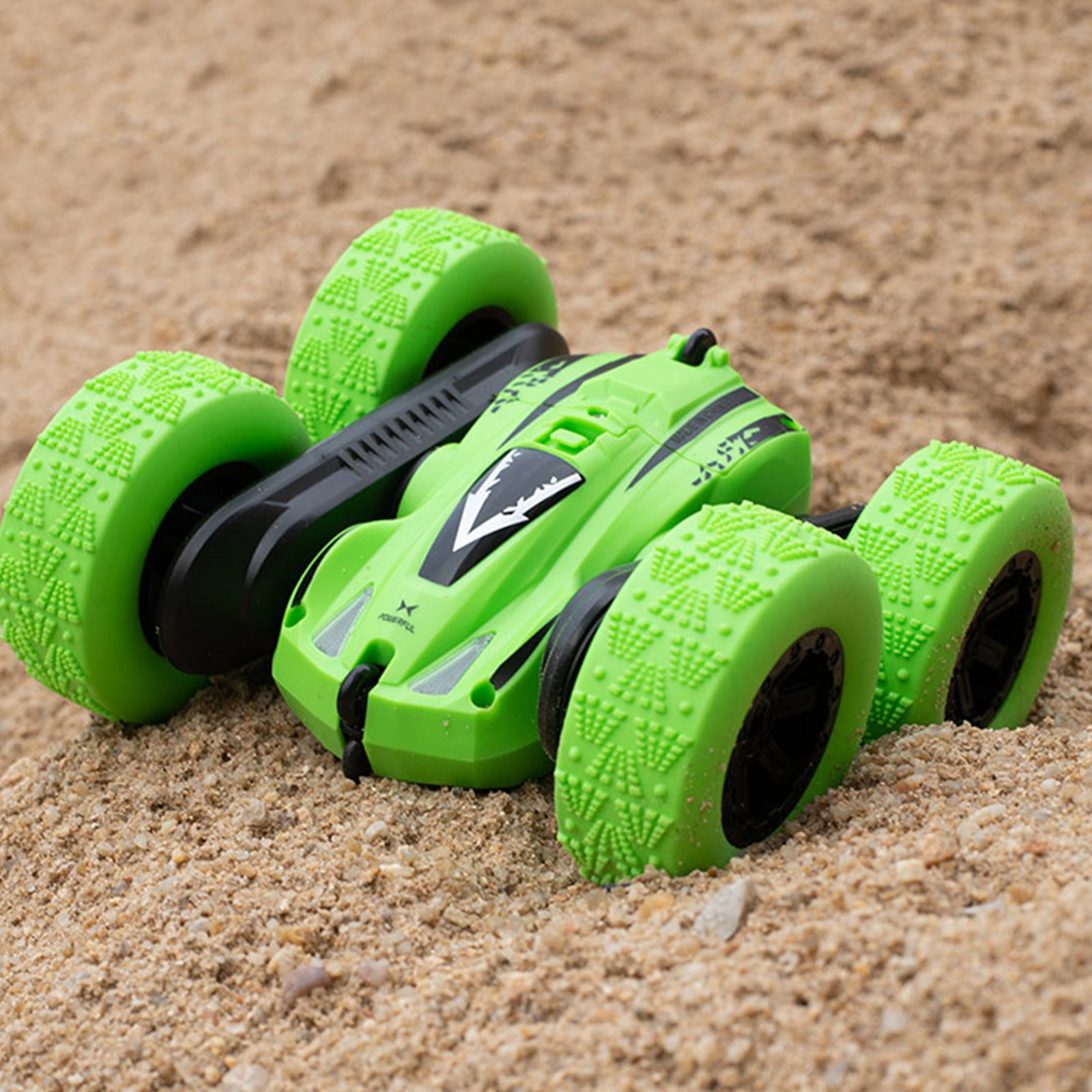 Green Green 2.4Ghz High Speed Mini Rc Stunt Car Double Sided 360 Degree Rotating Tumbling Toy With Lights