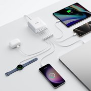 Anker 112W 6-Port Desktop Charging Station (USB-C/USB-A) Fast Charger, Cable Not Included
