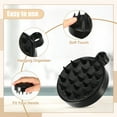 thumbnail image 4 of Unique Bargains Hair Care Hair Scalp Massager Shampoo Brush Black 3.74"x3.15"x1.77", 4 of 6