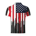 thumbnail image 4 of UVEASISHA Patriotic Golf Shirts for Men 4th of July Polos Shirt Big and Tall Casual American Flag Graphic Tees Memorial Day Distressed Collared T-Shirt Black-2 XL, 4 of 5