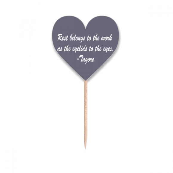 Qoutes Famous People Healing Rest Work Eyelid Eyes Toothpick Flags Heart Lable Cupcake Picks