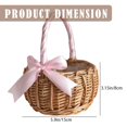 thumbnail image 3 of 1X Flower Basket Clearance! Wicker Basket Handle Woven Basket With Handle And Plastic Insert Easter Eggs Basket Flower Baskets for And Garden Decoration, 3 of 7