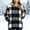 Gray, variant on Womens Fall Winter Plaid Coat Jackets with Zipper Lightweight Outerwear Size S-XXL