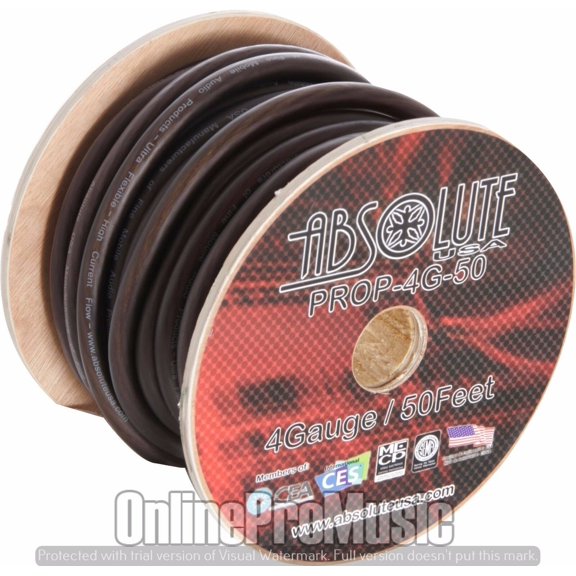 PRO 4 GAUGE 20' POWER CABLE SILVER