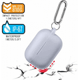 thumbnail image 2 of AirPods Pro Case Cover with Keychain, Full Protective Silicone Skin Accessories for Women Men Girl with Apple 2019 Latest AirPods Pro Case, Front LED Visible-Light Grey, 2 of 5