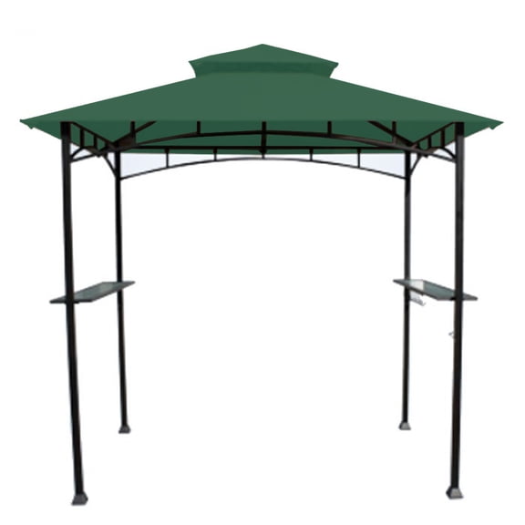 Garden Winds Custom Fit Replacement Canopy Top Cover Compatible with Aldi Gardenline Belavi Grill Gazebo – Green, 350 - Top Tier 34" x 21", Bottom Tier 96" x 60"