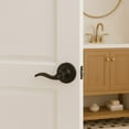 thumbnail image 3 of Design House Stratford Lockable 6-Way Universal Privacy Bed and Bath Door Lever, Oil Rubbed Bronze, 3 of 14