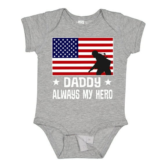 Inktastic Military Soldier Daddy Always My Hero Boys or Girls Baby Bodysuit