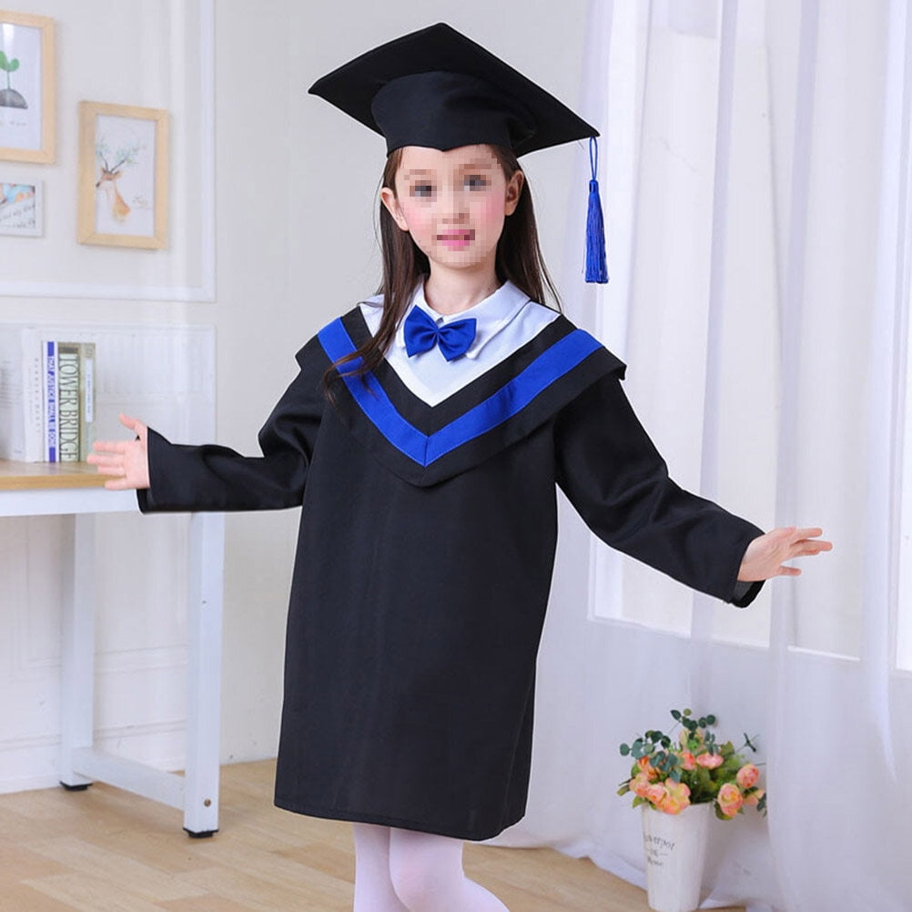 Kindergarten Children Graduation Cap & Gown Primary School Students  Bachelor Clothes (1pc gown+1pc hat) | Wish