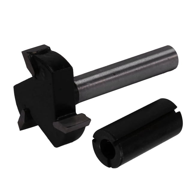 CNC Spoilboard Surfacing Router Bits, 1/4 Inch Shank 1 Inch Cutting Diameter, Slab Flattening Router Bit Planing Bit,1 * milling cutter 1 * chuck,black