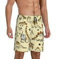 thumbnail image 2 of Xecao Cartoon Dinosaurs Print Men's Sleepwear Shorts Pajama Bottom Lounge Short nightwear with Convenient Pockets for Relaxed Home Wear-XX-Large, 2 of 6