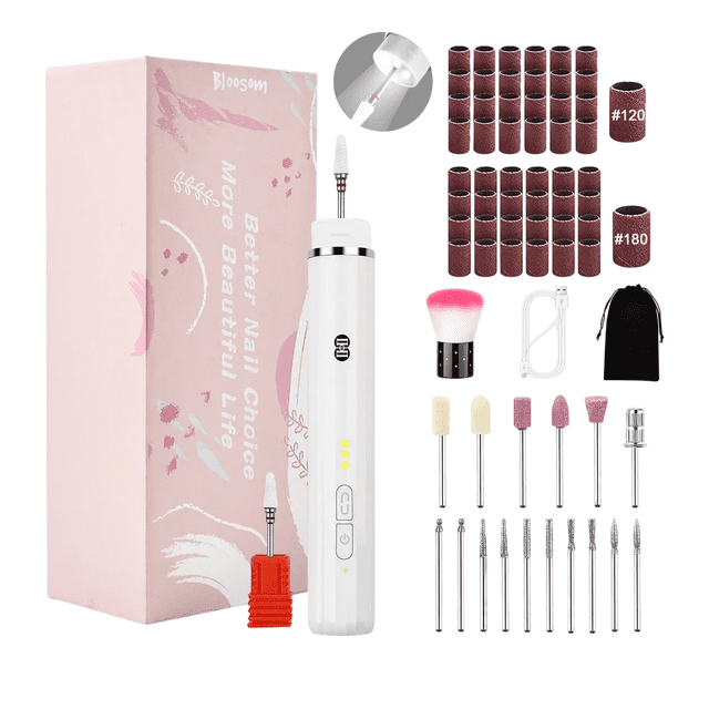 Pulidor Blossom Esmeril Para Uñas Drill Ciicii Profesional Taladro blanco