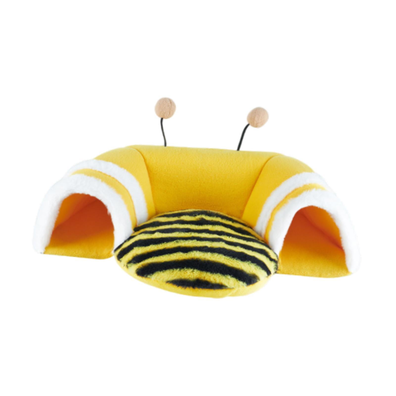 balikha Guinea Pig Hideaway Hamster Tunnel Cage Accessories Autumn Winter Warm Supplies House for Small Animal Beds Rat Mice Resting , Bee Nest
