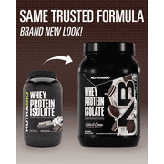 NutraBio Whey Protein Powder Isolate Supplement – 25g of Protein Per Scoop with Complete Amino Acid Profile - Soy and Gluten Free - Zero Fillers and Non-GMO -Cookies & Cream - 2 Lbs.