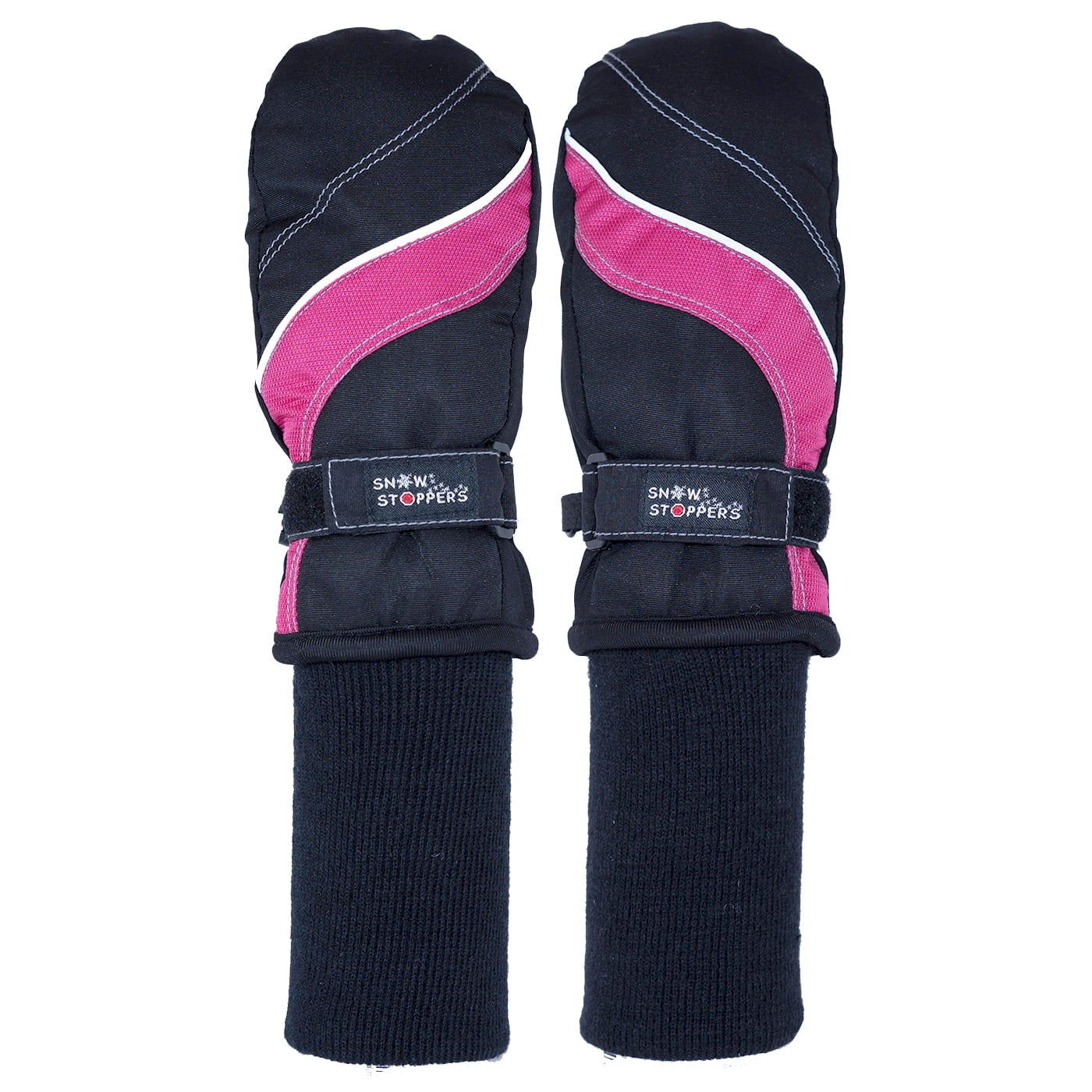 SnowStoppers Kids Ski & Snowboard Mittens (Extra Large, Fuchsia)