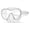 Transparent, variant on Professional Wide-View Frameless Snorkeling Mask, Single Tempered Glass Lens Scuba Diving Mask with Double Edge Silicone Seal, Adult Size