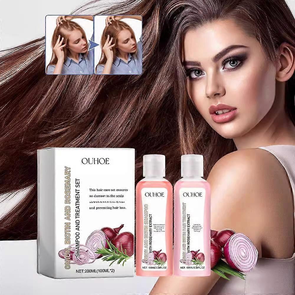 Onion, Biotin and Rosemary Shampoo and Treatment Set,Shampoo and