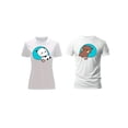 thumbnail image 2 of Duo De Playeras De Bubu y Dudu Descansando En Sofa Diseños En Pareja Color Blanco Talla Mediana Marca Emil SaEs, 2 of 4