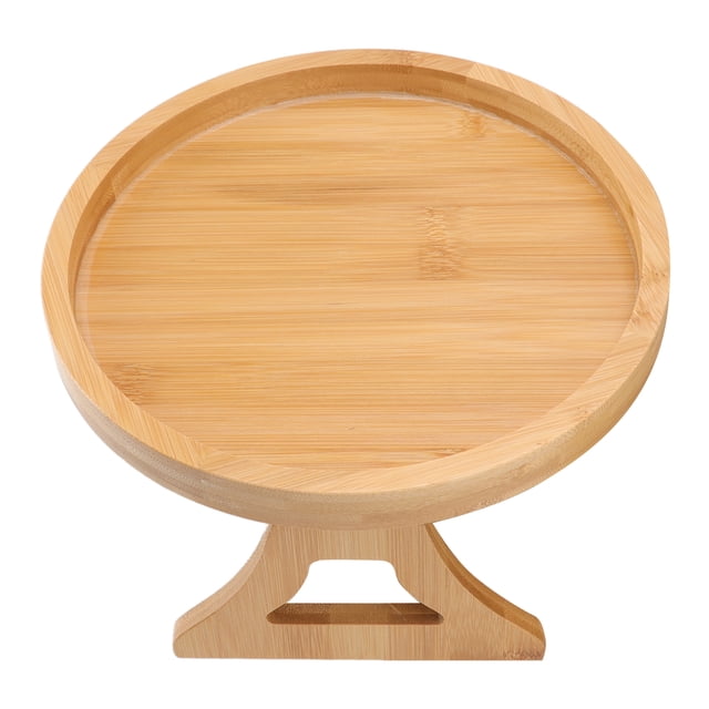 Wood Texture Sofa Tray, 24.5cm Length Convenient Sofa Tray Environmental Protection Foldable for Coffee