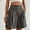 Dark Gray, variant on 2025 New Womens Shorts Plus Size Trendy Solid Shorts High Waisted Button Front with Pocket Stretchable Swim Shorts Women Green