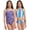 Melanie Purple/Vera Blue, variant on Kanu Surf Girls Swimsuits - 4 Piece UPF 50+ Quick Dry Girls Tankini and Bikini Bathing Suits (6-16)