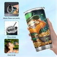 thumbnail image 6 of SKYSONIC St. Patrick's Day Tumbler Stainless Steel Double Wall Vacuum Reusable Insulated Mug with Straw and Built-in Coaste for Cold and Hot Beverages, 12oz, 6 of 7