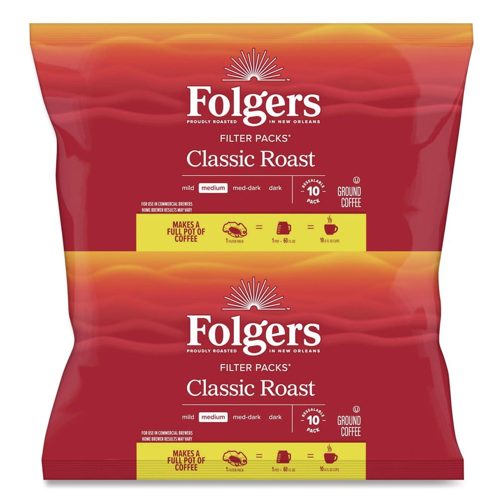 Folgers Classic Roast Ground Coffee, Filter Packs (0.9 oz., 40 ct.)