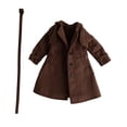 thumbnail image 2 of DOMELAY 1/12 Action Figure Blazer Compact Party Stylish Gift Decor Toy Birthday Coat Coffee, 2 of 8