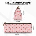 thumbnail image 4 of Naloa Floral Strawberr Print Leather Pencil Case - Portable Big Capacity Pencil Pouch Organizer Bag Stationery Bag for Work & Office Pencil Pen Case, 4 of 5