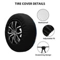 thumbnail image 2 of Naloa Starry Night Ocean View PVC Leather Spare Tire Wheel Cover Spare Tire Cover, for Car Truck SUV Camper Trailer Universal Fit(14-17in)-14 inch, 2 of 6