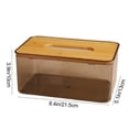 thumbnail image 3 of Tissue Box Plastic Transparent Modern Napkin Holder for Home Living Room Office Desktop Storage, 3 of 6