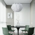 thumbnail image 4 of EMUST Bedroom feather chandelier, cloud-shaped plump feather room lamp, 4 of 5