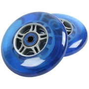 Replacement Scooter Wheels with Abec 7 Bearings 100mm Blue Wheel 2-Pack for Razor