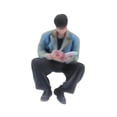 thumbnail image 2 of MERIGLARE 1/64 Diorama Man Figure Micro Layout Ornament Micro Landscape Collection Gift Photo Prop Resin Miniature Character Mini Model Style G, 2 of 8