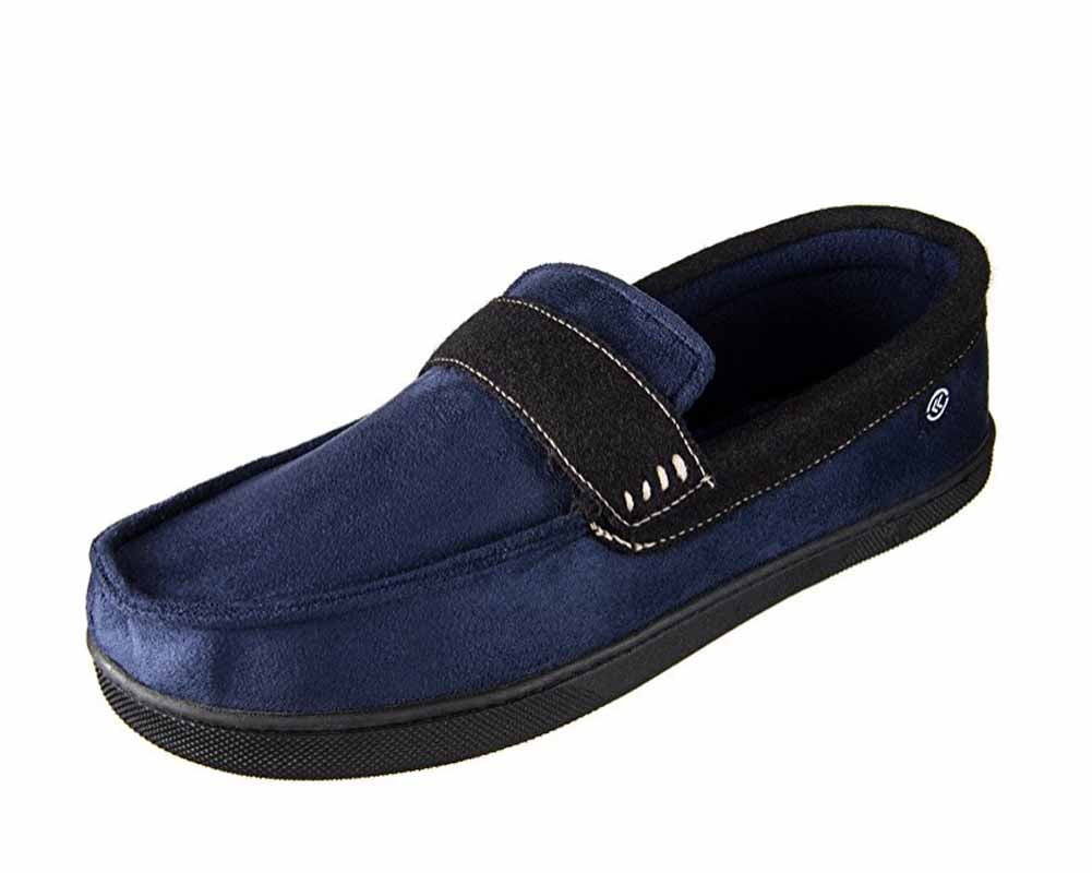 isotoner mens moccasin slippers