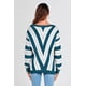 thumbnail image 2 of Suéter PRETTYGARDEN de rayas azules, cuello en V, manga larga, talla XL, 2 of 7