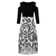 thumbnail image 4 of Vestido de fiesta de talla grande con cuello redondo y hombros descubiertos para mujer Fridja  NMB2176, 4 of 4