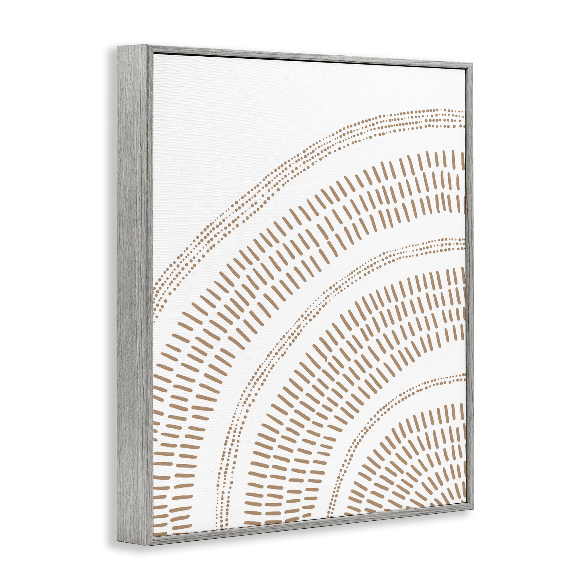 Stupell Industries Boho Arch Pattern Abstract Painting Gray Framed Art Print Wall Art, 16 x 20