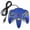 Blue, variant on LUXMO USB N64 Controller Classic PC Gamepad Joystick Controller for Windows PC Mac Linux Raspberry pi3 Genesis Higan Retro Pie(Clear Blue)