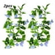 thumbnail image 1 of Vid artificial Morning Glory colgante de follaje falso decoración del hogar planta de vid de simulación, azul 2 piezas sidaley HA8951-03B, 1 of 6