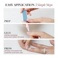 thumbnail image 2 of Cute Semi-Transparent, Short Almond Nails, Reusable | 15 Sizes - 30 Nail Kit with Glue, 2 of 4