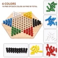 thumbnail image 2 of Wooden Chinese Checkers Family Game Set, 2 of 4