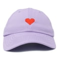 thumbnail image 4 of DALIX Pixel Heart Hat Womens Dad Hats Cotton Caps Embroidered Valentines Lavender, 4 of 7