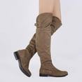 thumbnail image 4 of DREAM PAIRS Women's Fashion Over The Knee High Low Block Heel Riding Boots HI_FLAT KHAKI Size 8, 4 of 6